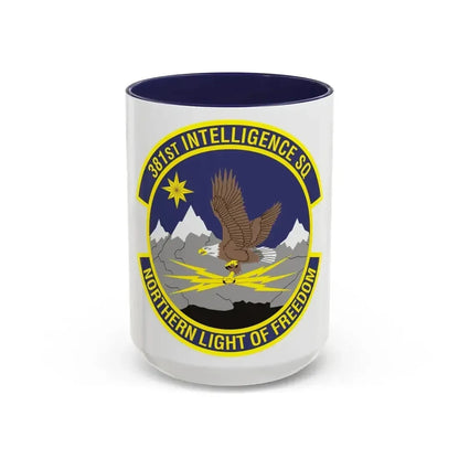 381st Intelligence Squadron (U.S. Air Force) Accent Coffee Mug 15oz Navy - Go Mug Yourself