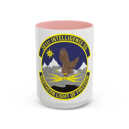 381st Intelligence Squadron (U.S. Air Force) Accent Coffee Mug 15oz Pink - Go Mug Yourself