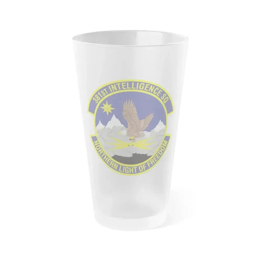 381st Intelligence Squadron (U.S. Air Force) Frosted Pint Glass 16oz 16oz Frosted - Go Mug Yourself