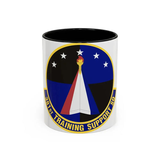 381st Training Support Squadron (U.S. Air Force) Accent Coffee Mug 11oz Black - Go Mug Yourself