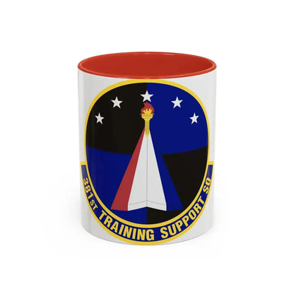 381st Training Support Squadron (U.S. Air Force) Accent Coffee Mug 11oz Red - Go Mug Yourself