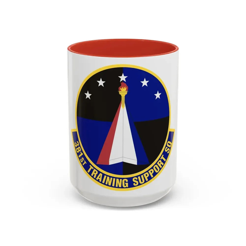 381st Training Support Squadron (U.S. Air Force) Accent Coffee Mug 15oz Red - Go Mug Yourself