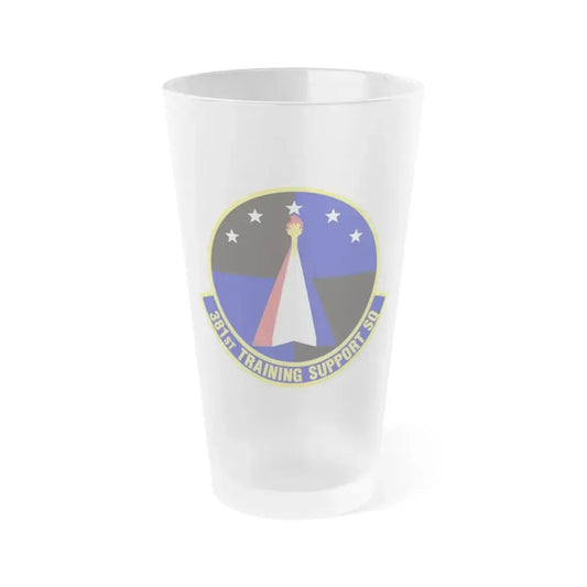 381st Training Support Squadron (U.S. Air Force) Frosted Pint Glass 16oz 16oz Frosted - Go Mug Yourself