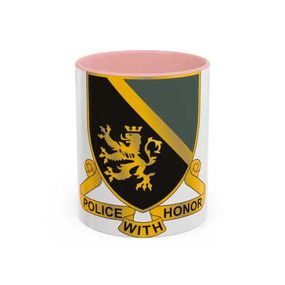 382 Military Police Battalion (U.S. Army) Accent Coffee Mug 11oz Pink - Go Mug Yourself
