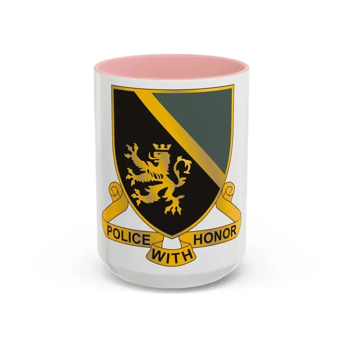 382 Military Police Battalion (U.S. Army) Accent Coffee Mug 15oz Pink - Go Mug Yourself