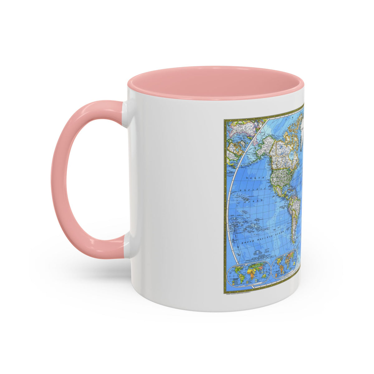 World Map (1981) (Map) Accent Coffee Mug