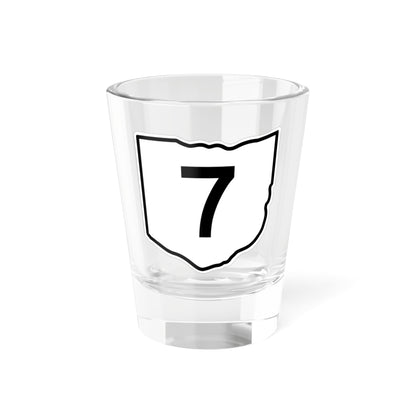 OH-7 1960 (Ohio) (Road Sign) Shot Glass 1.5oz
