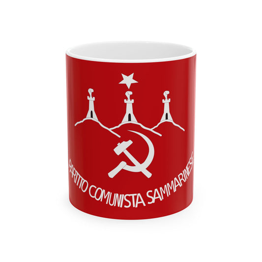 Sammarinese Communist Party flag 1950s (San Marino) White Coffee Mug-11oz-Go Mug Yourself