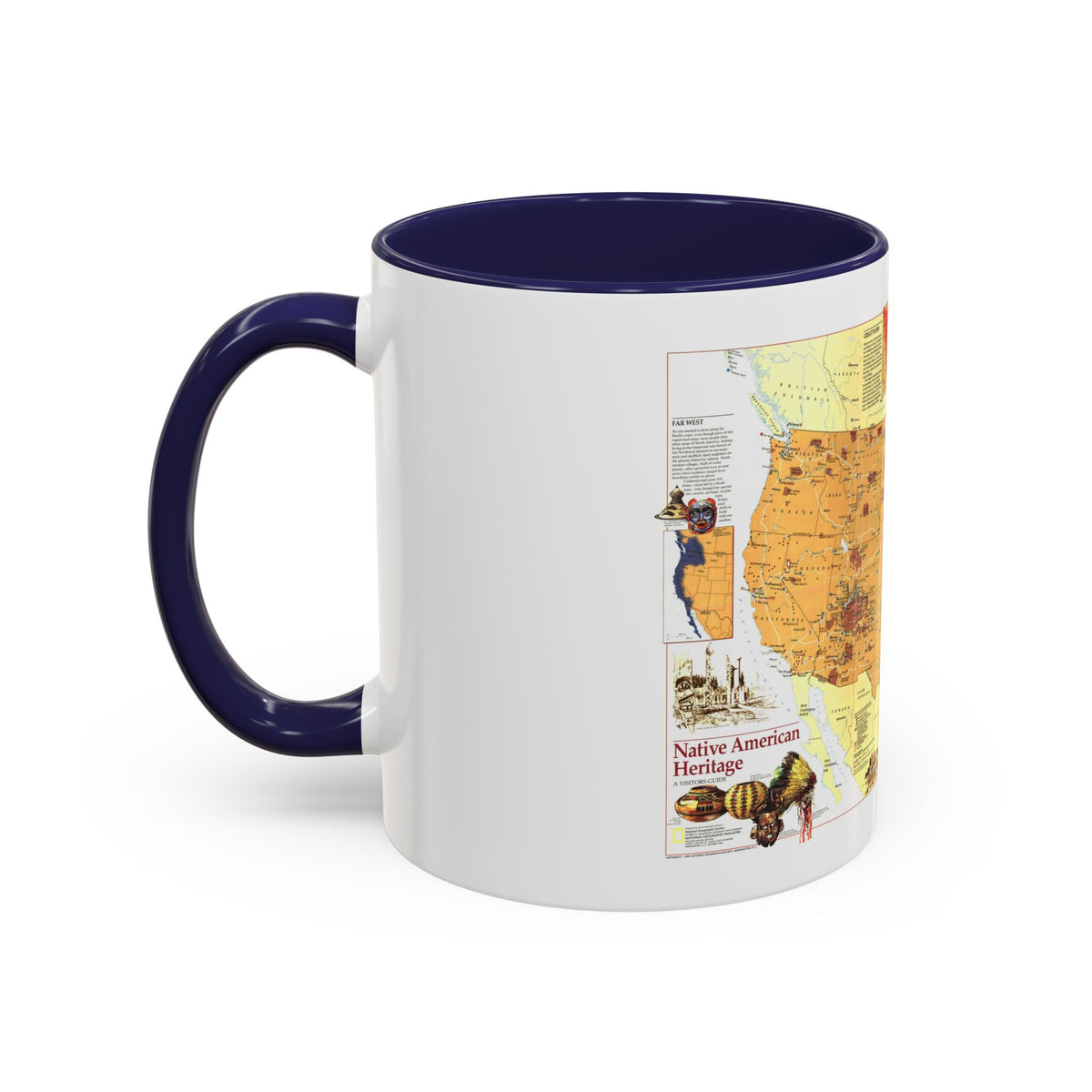 North America - Native American Heritage (1991) (Map) Accent Coffee Mug