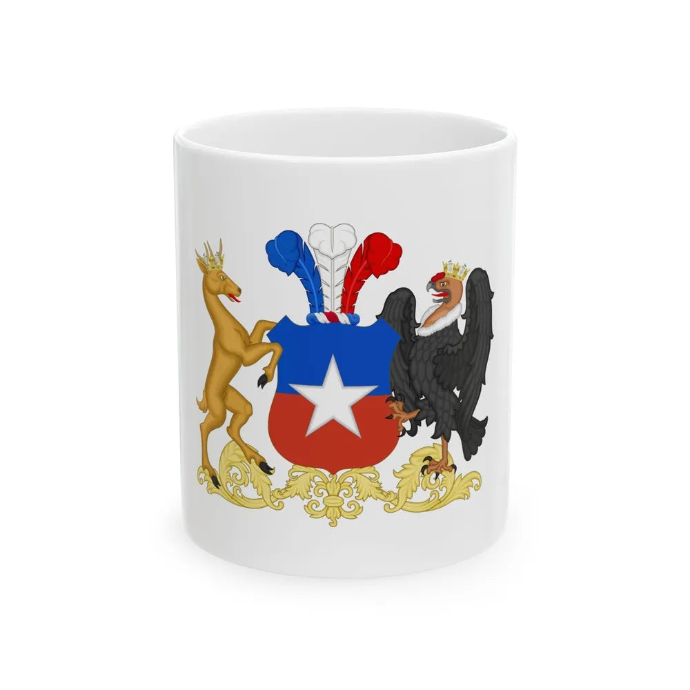 Coat of Arms of Chile (1834-1920) - White Coffee Mug-11oz-Go Mug Yourself