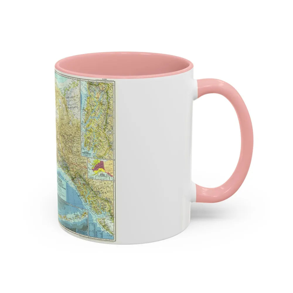 USA - Alaska (1956) (Map) Accent Coffee Mug-Go Mug Yourself