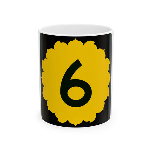 K-6 (Kansas) (Road Sign) White Coffee Mug