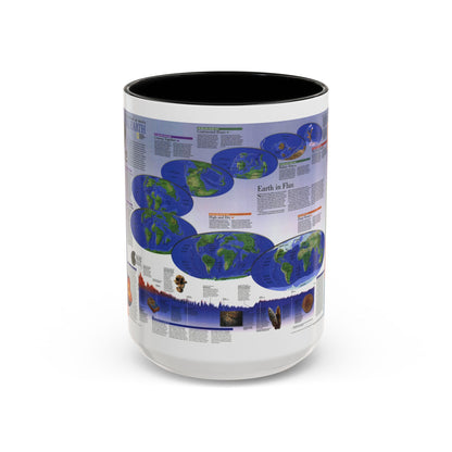 World Map - Physical Earth 2 (1998) (Map) Accent Coffee Mug