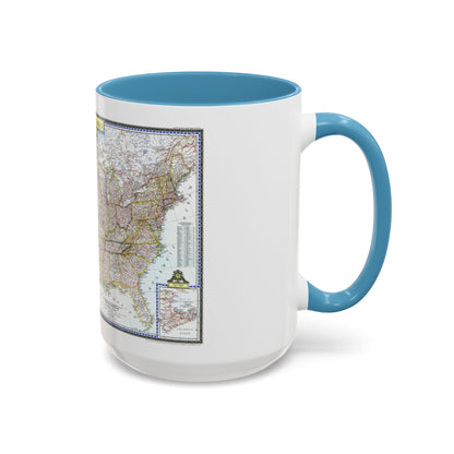 USA - The United States (1946) (Map) Accent Coffee Mug