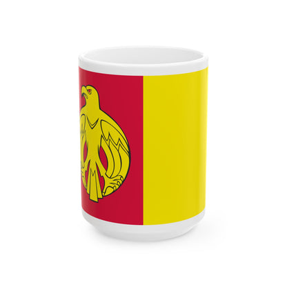 Drapeau de l'oblast de Kirovohrad en Ukraine - Tasse à café blanche