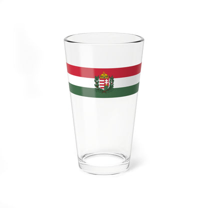War Flag of Hungary 1939-1945 size I with staff (Hungary) Pint Glass 16oz