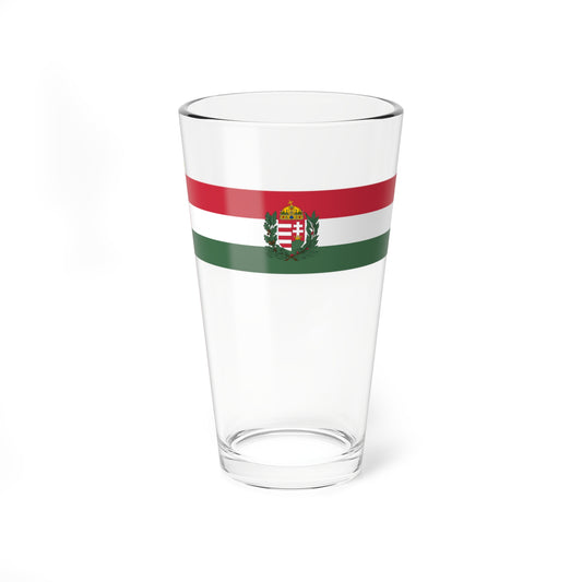 War Flag of Hungary 1939-1945 size I with staff (Hungary) Pint Glass 16oz