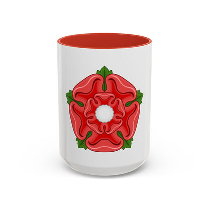 Red Rose Badge of Lancaster - Accent Coffee Mug
