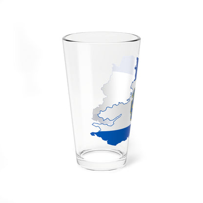 Flag-map of Kherson Oblast (Ukraine) Pint Glass 16oz