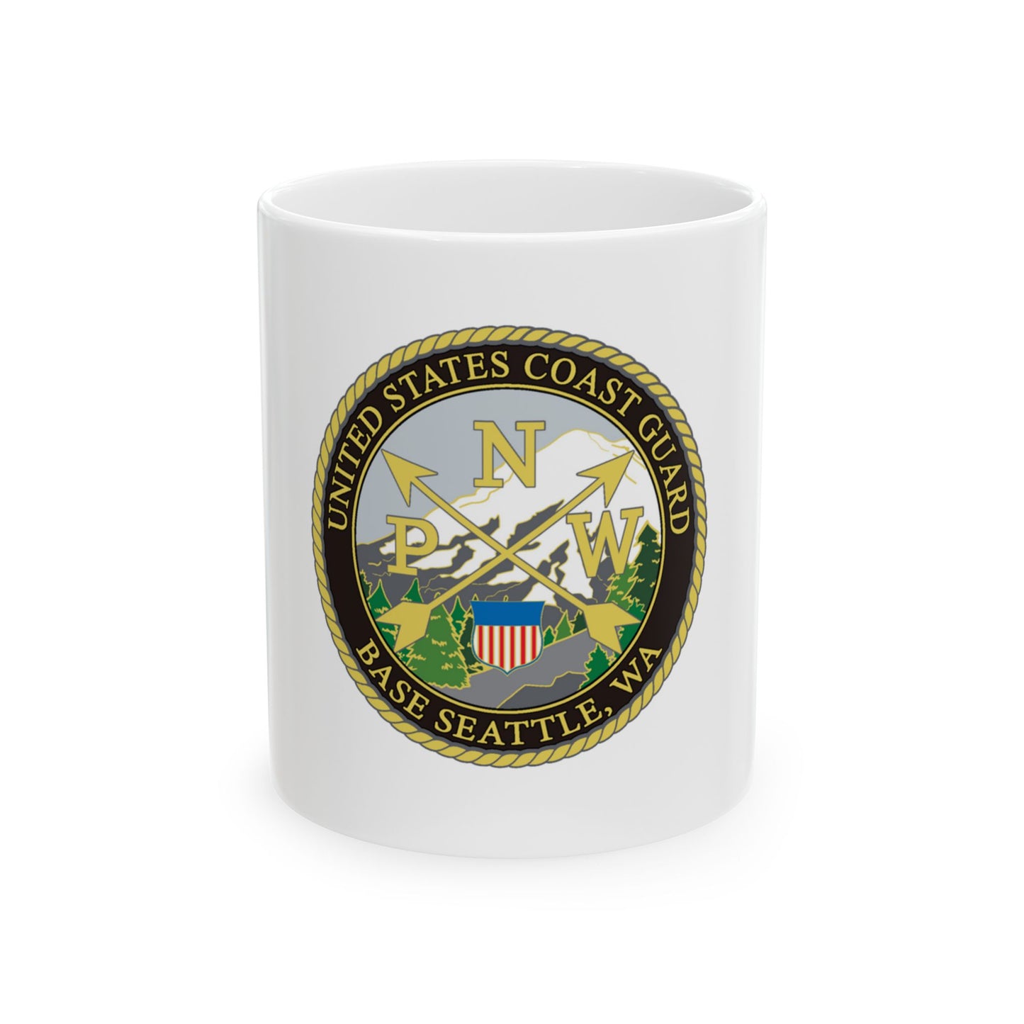 USCG Base Seattle (U.S. Coast Guard) White Coffee Mug