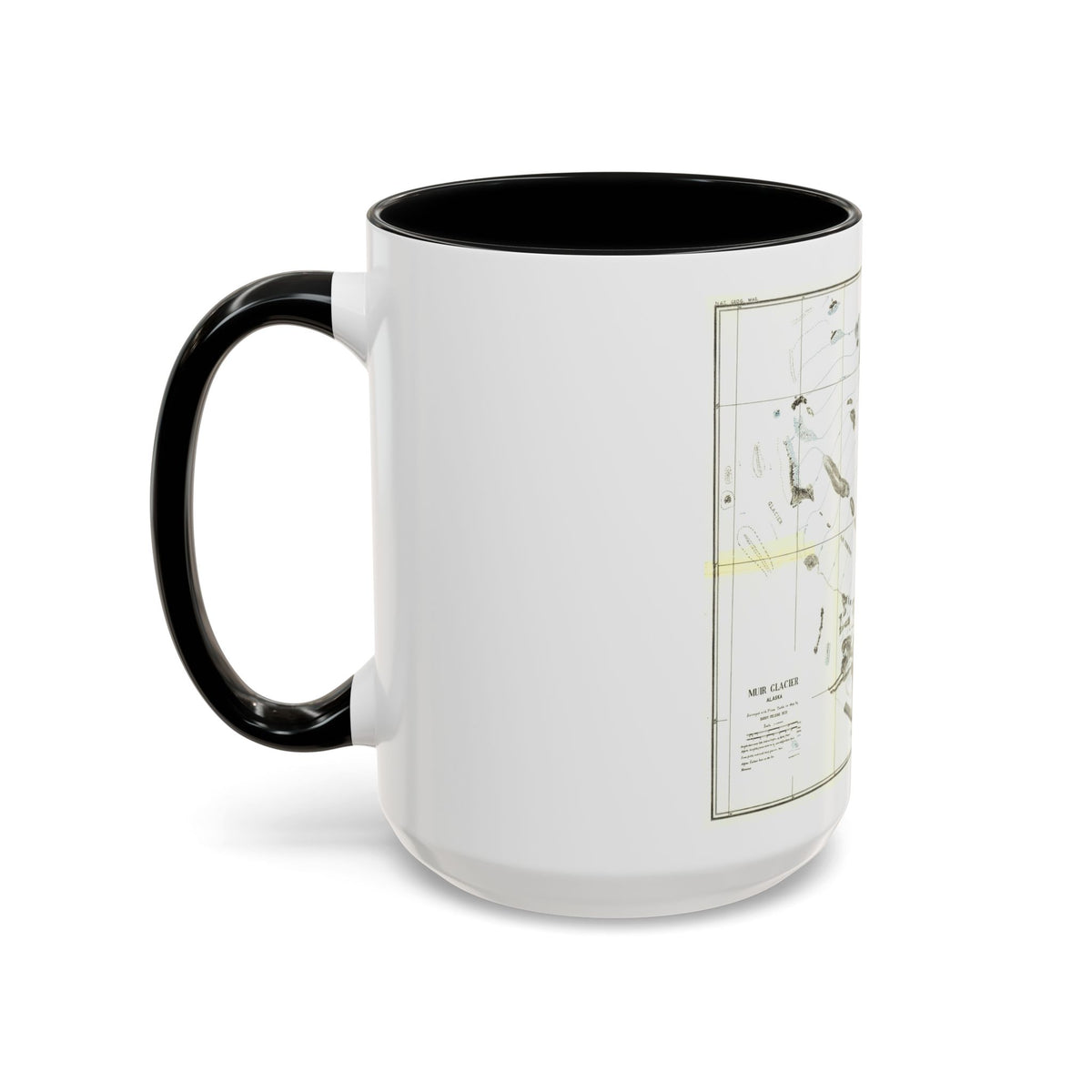 Alaska - Muir Glacier (1890) (Map) Accent Coffee Mug