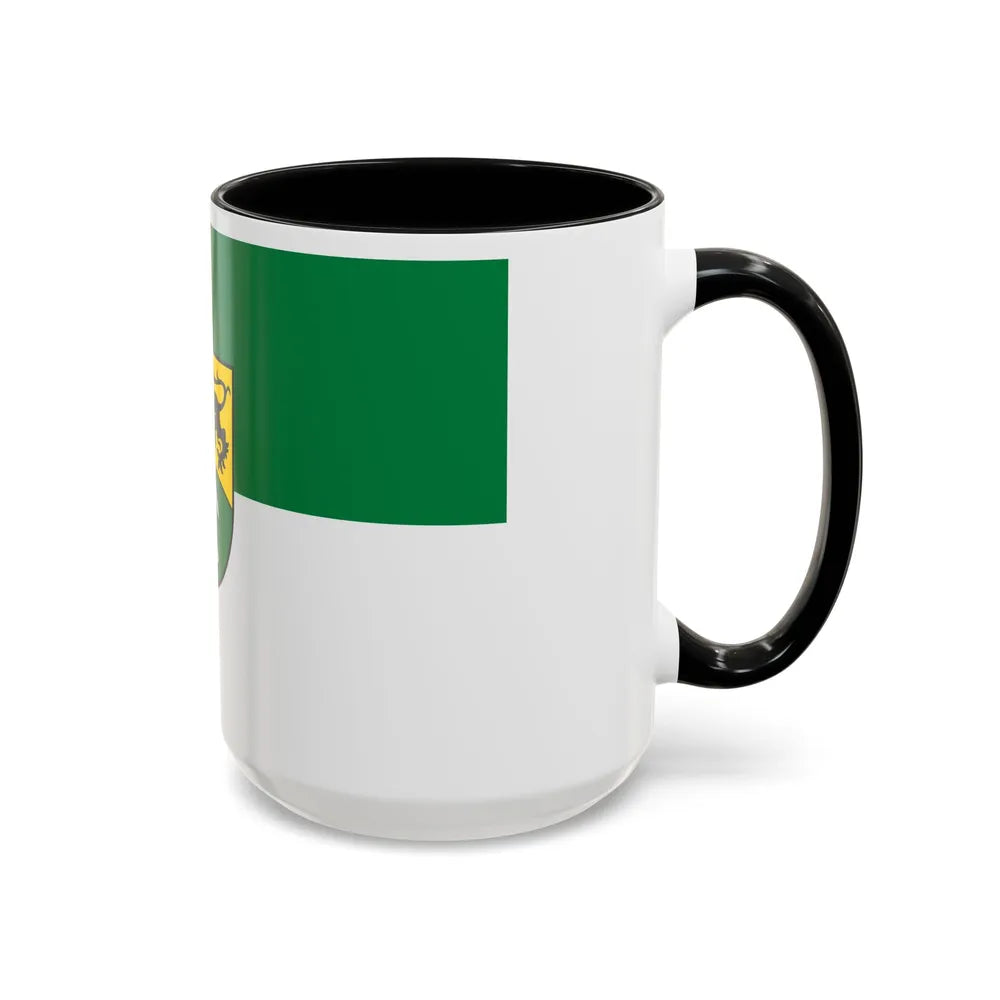 Flag of Erzgebirgskreises Germany - Accent Coffee Mug-Go Mug Yourself