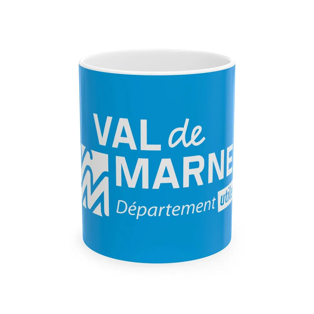 Flag of Val de Marne France - White Coffee Mug-11oz-Go Mug Yourself