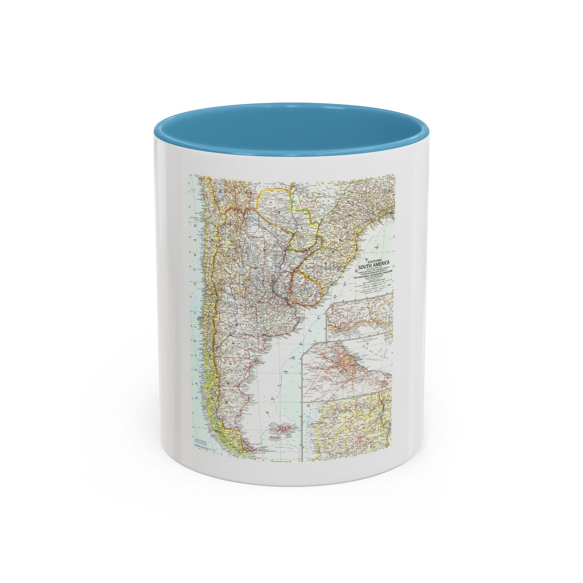 South America - Southern (1958) (Map) Accent Coffee Mug