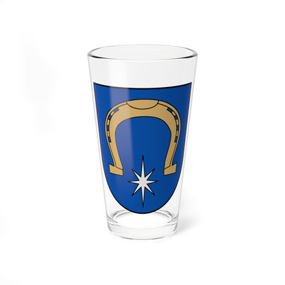 Coat of arms of Utena Lithuania (Lithuania) (Coat of Arms) Pint Glass 16oz