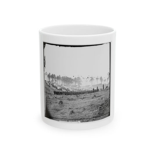 Brandy Station, Virginia. Headquarters, Army Of The Potomac. Company Of Zouaves In Foreground (U.S. Civil War) White Coffee Mug