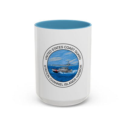 USCG Station Channel Islands Harbor (U.S. Coast Guard) Accent Coffee Mug