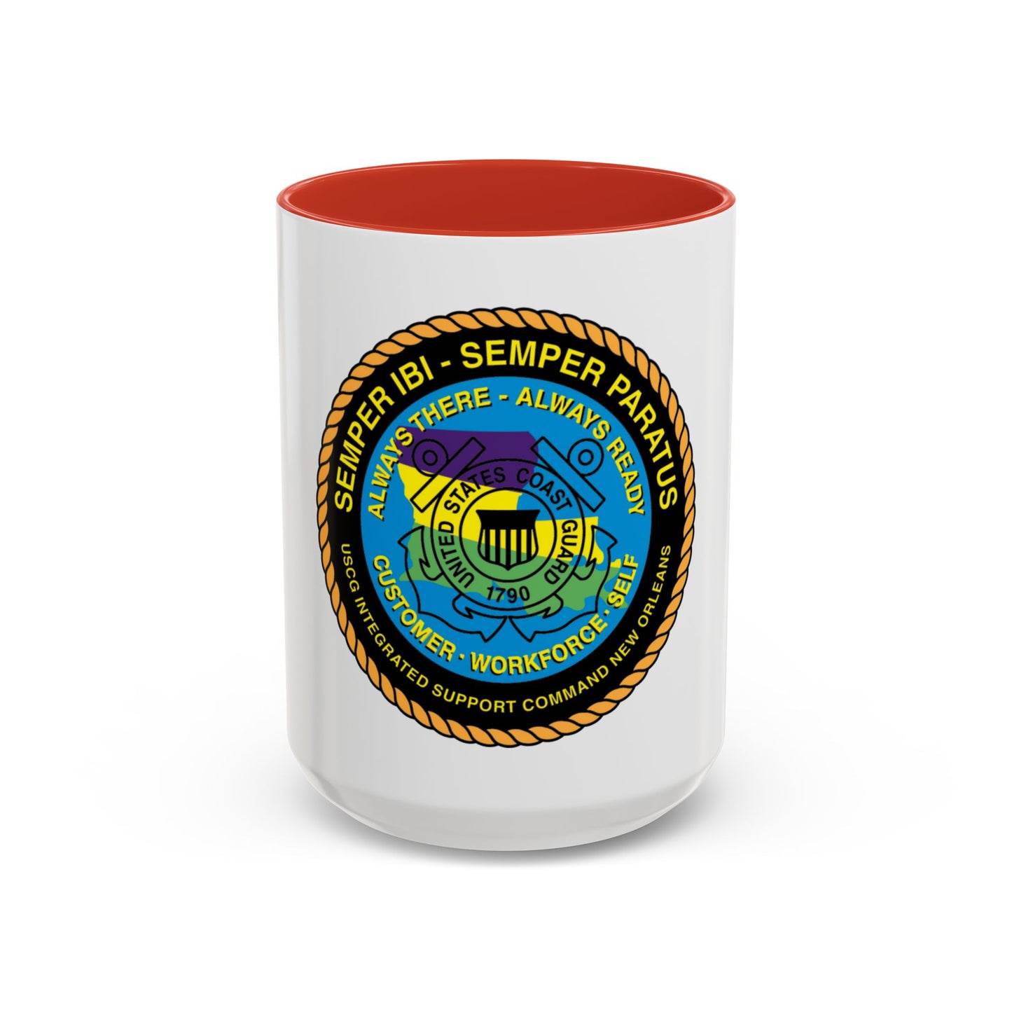 USCG ISC New Orleans (U.S. Coast Guard) Accent Coffee Mug