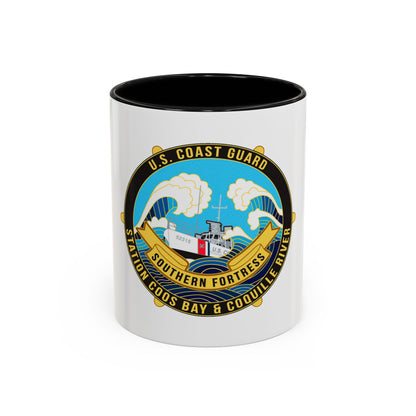 USCG Station Coos Bay (U.S. Coast Guard) Accent Coffee Mug