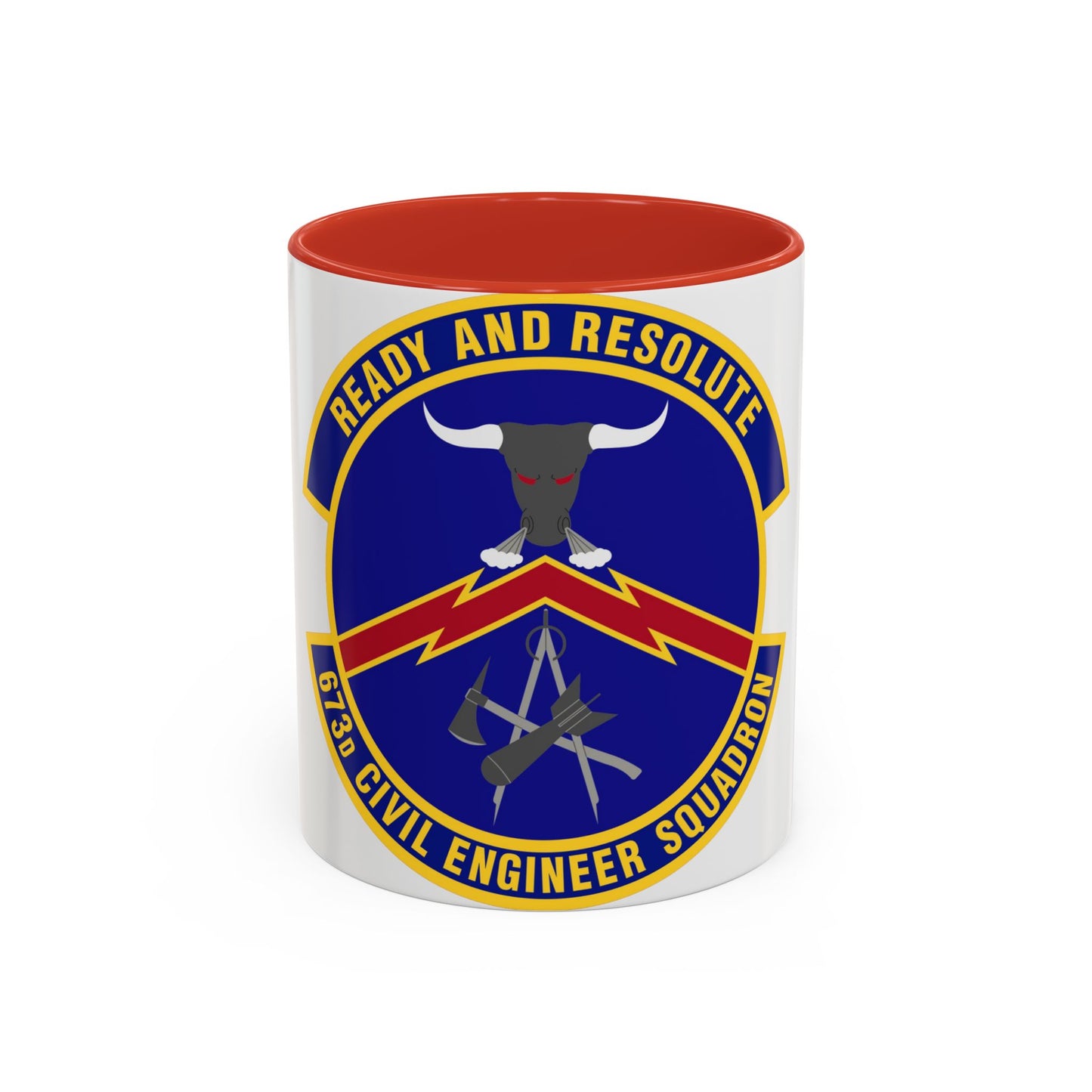 673d Civil Engineer Squadron (U.S. Air Force) Accent Coffee Mug