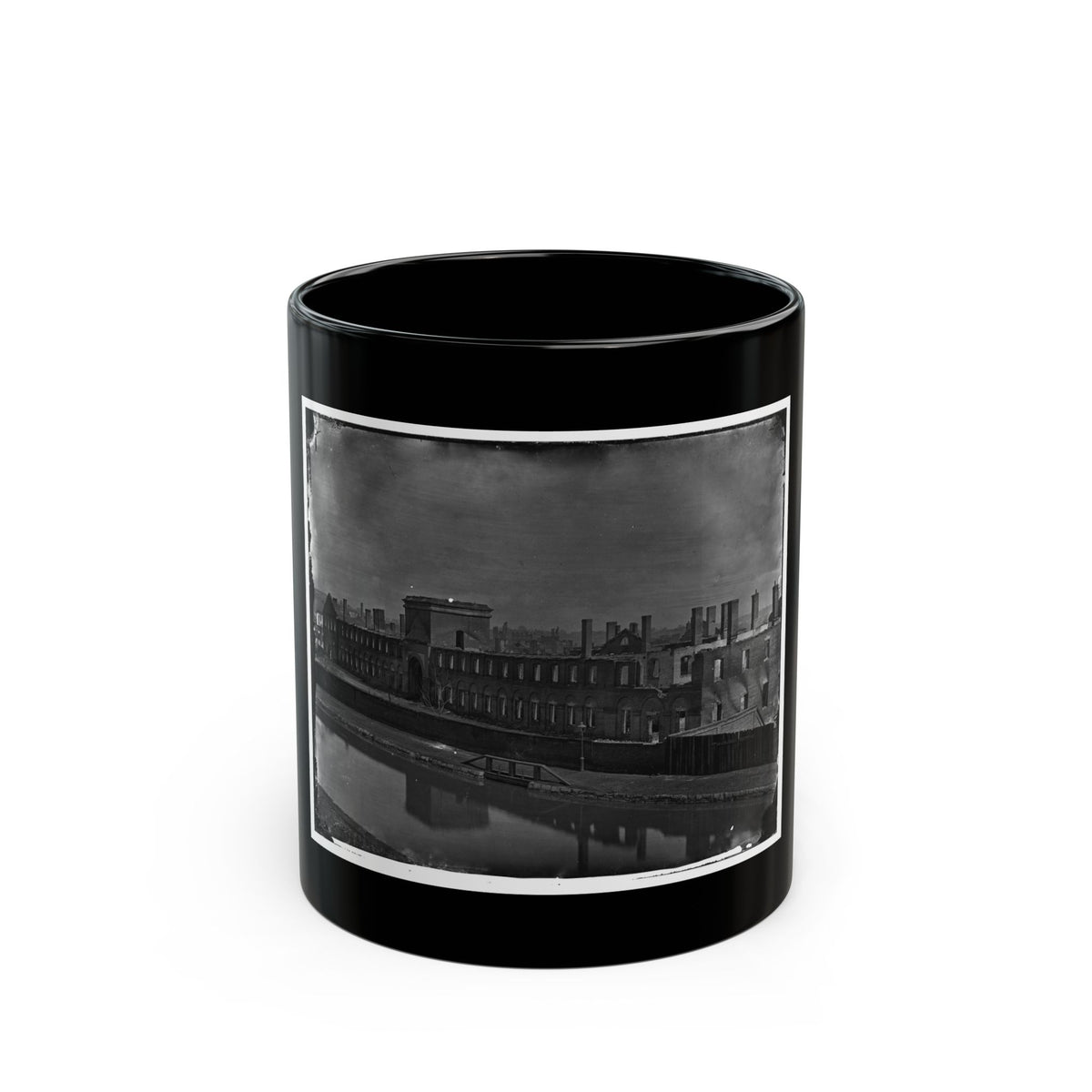 Richmond, Va. Ruins Of State Arsenal From The Canal (U.S. Civil War) Black Coffee Mug