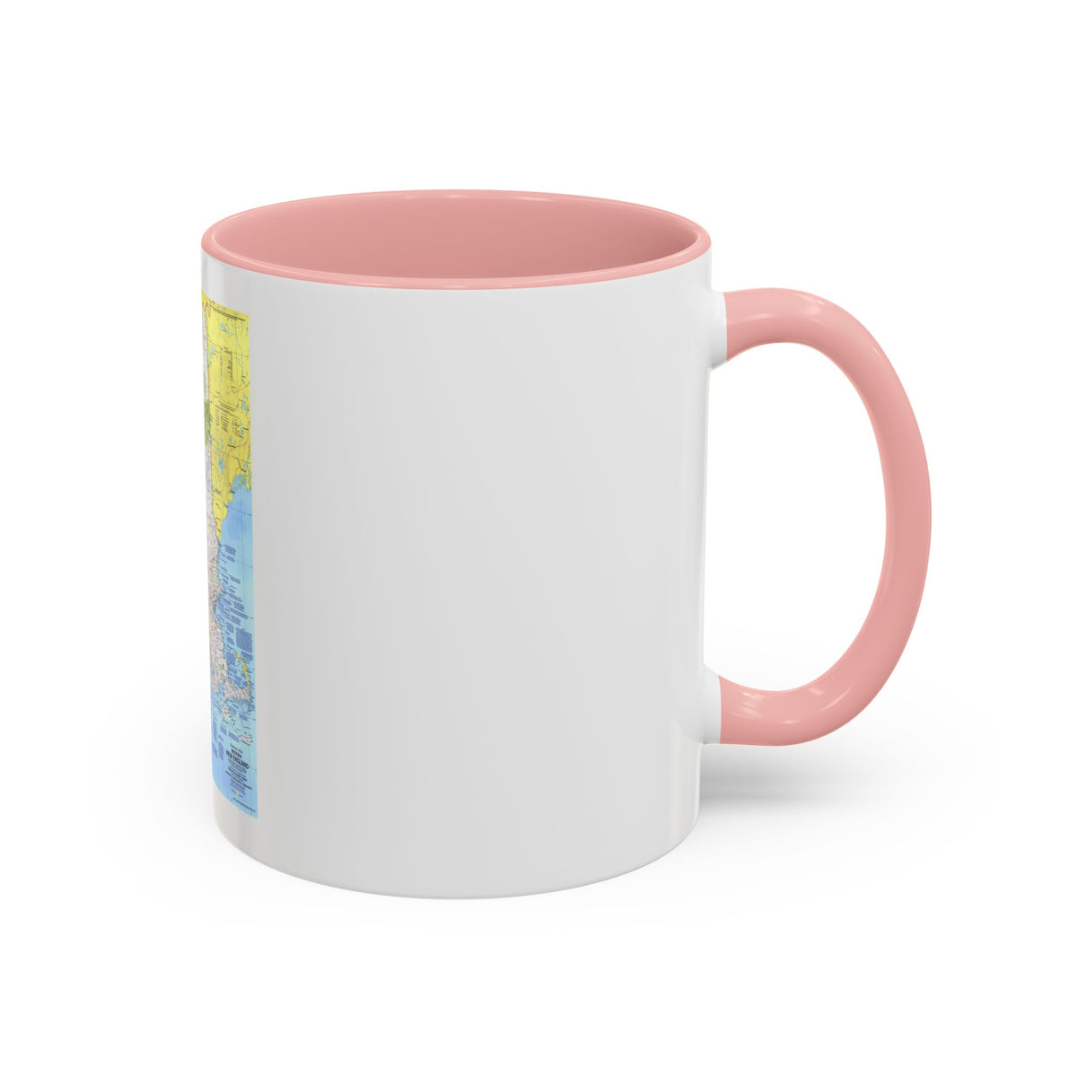 USA - Western New England 1 (1975) (Map) Accent Coffee Mug