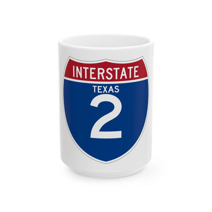 Interstate 2 (U.S. Highways) White Coffee Mug