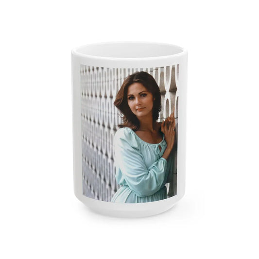 Lynda Carter #238 (Vintage Female Icon) White Coffee Mug-15oz-Go Mug Yourself