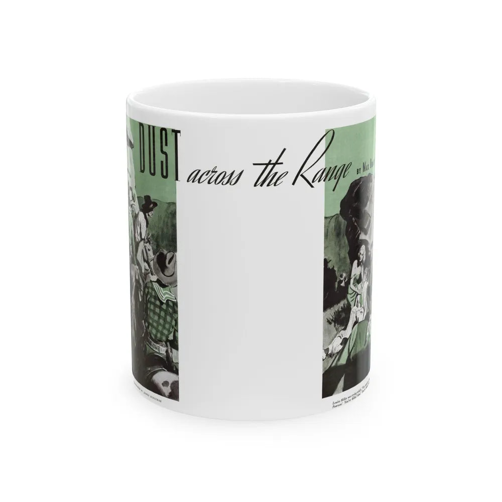 Dust Across The Range (1), The American Magazine, December 1937 - White Coffee Mug-11oz-Go Mug Yourself