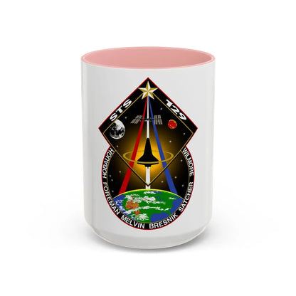 STS 129 (NASA) Accent Coffee Mug-15oz-Pink-Go Mug Yourself