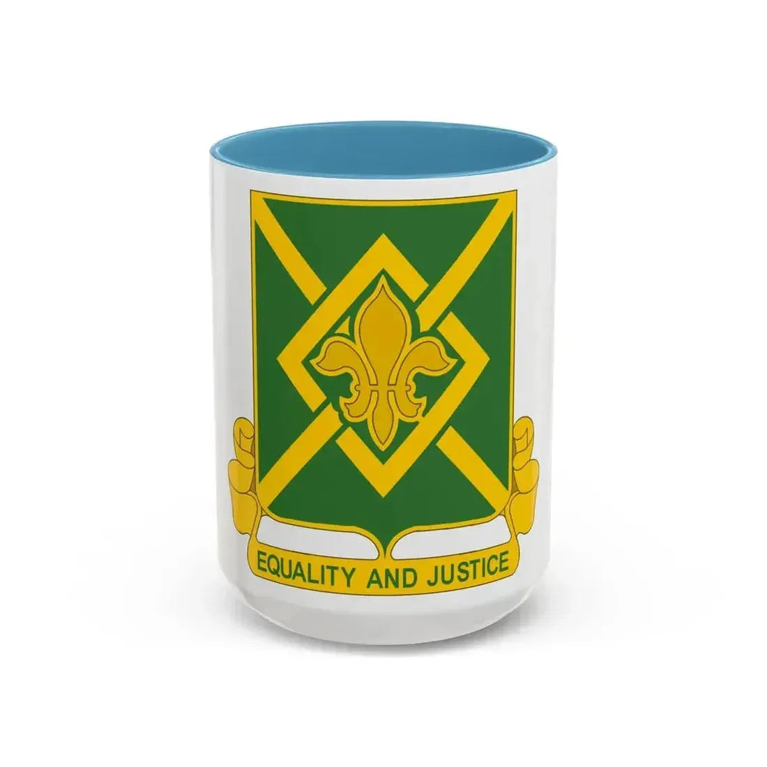 384 Military Police Battalion (U.S. Army) Accent Coffee Mug 15oz Light Blue - Go Mug Yourself