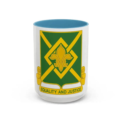 384 Military Police Battalion (U.S. Army) Accent Coffee Mug 15oz Light Blue - Go Mug Yourself
