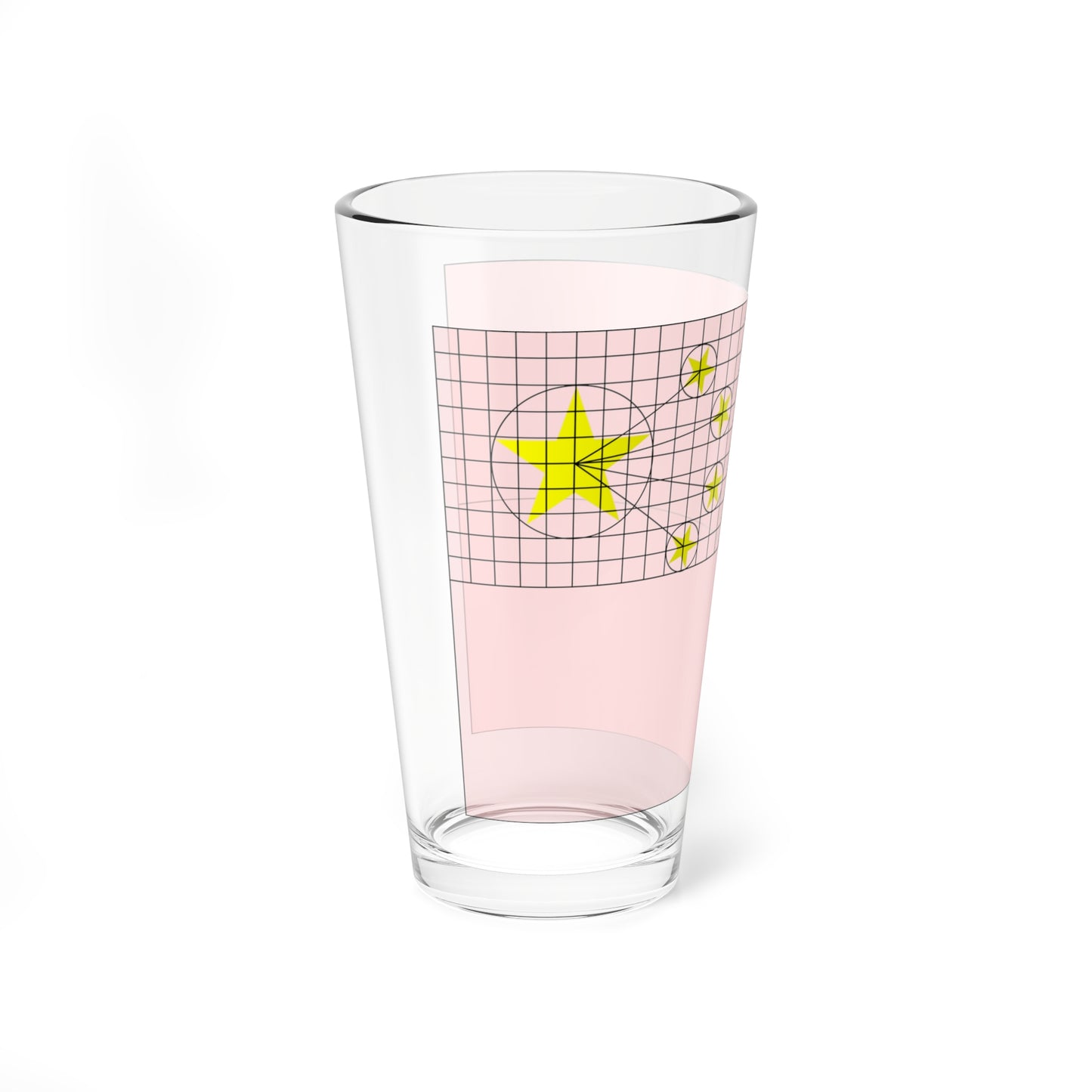 Construction sheet of Flag of the Peoples Republic of China (China) Pint Glass 16oz