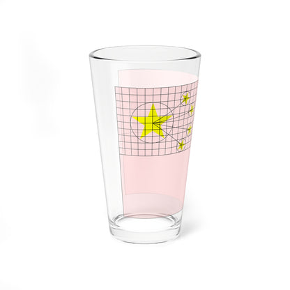 Construction sheet of Flag of the Peoples Republic of China (China) Pint Glass 16oz