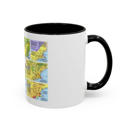 USA - New England 2 (1987) (Map) Accent Coffee Mug