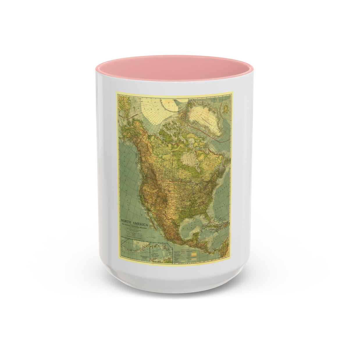 North America (1924) (Map) Accent Coffee Mug