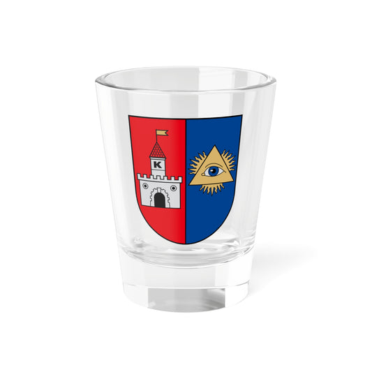 Kalvarija COA small (Lithuania) (Coat of Arms) Shot Glass 1.5oz