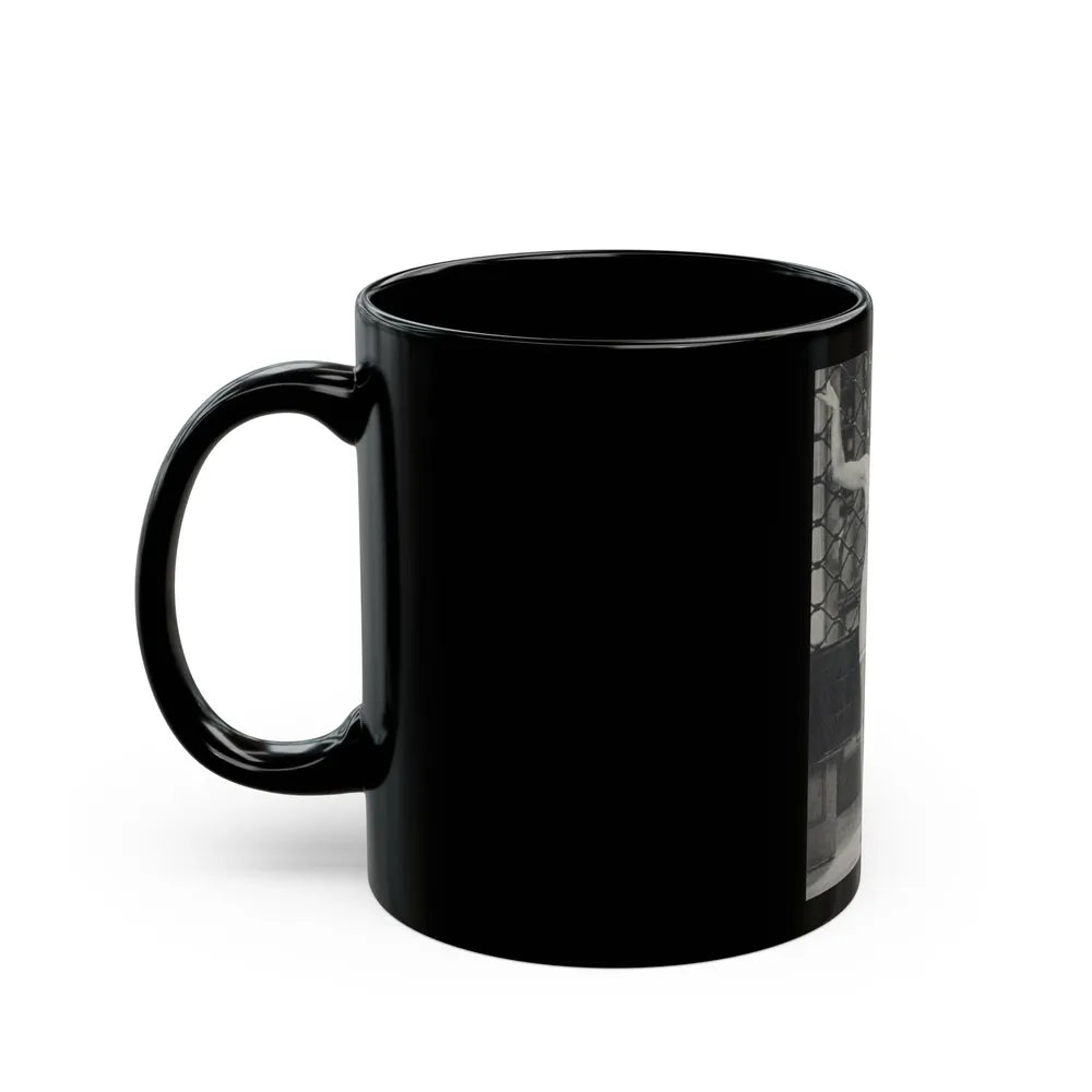 Lisa Gastoni #12 - Nude (Vintage Female Icon) Black Coffee Mug-Go Mug Yourself