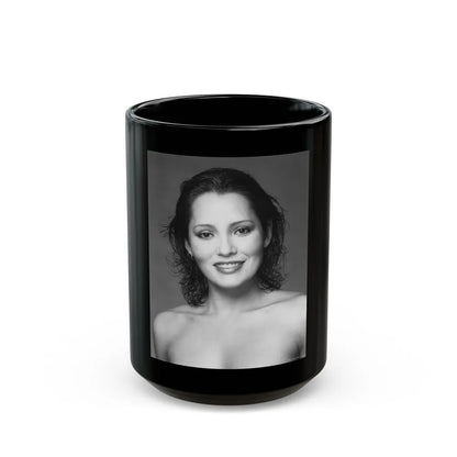 Barbara Carrera #104 (Vintage Female Icon) Black Coffee Mug-15oz-Go Mug Yourself