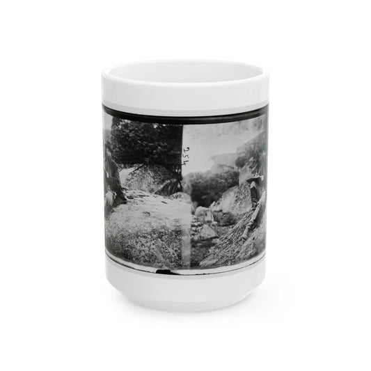 Gettysburg, Pa. Alfred R. Waud, Artist Of Harper's Weekly, Sketching On Battlefield (U.S. Civil War) White Coffee Mug-15oz-Go Mug Yourself